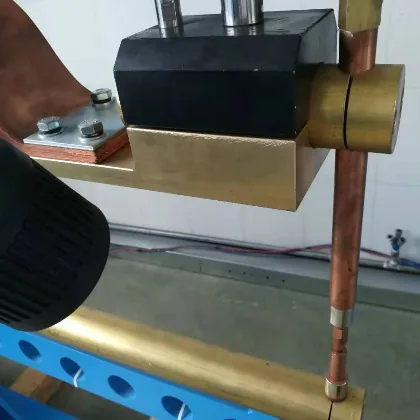 Detailed view of Xinxing Welding DTN extended pneumatic water-cooled resistance spot welding machine projection welding machine