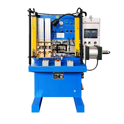 Front view of export type hollow copper and aluminum tube medium frequency butt welding machine