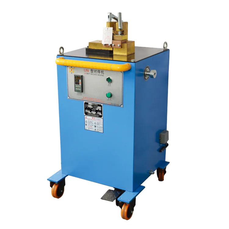 Butt welding of textile machinery metal parts